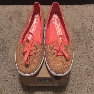 NIB Cork and Coral Keds